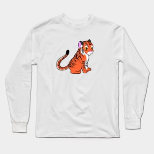 Orange Tiger Long Sleeve T-Shirt